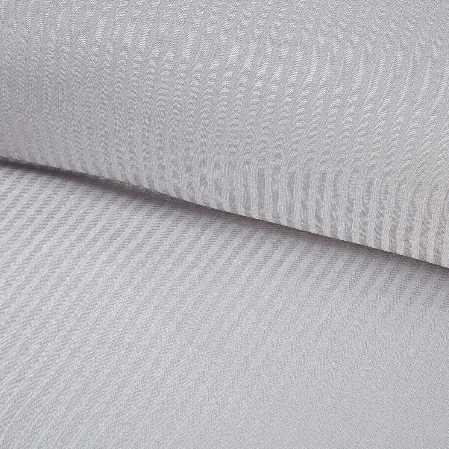 Divante Bamboo Cotton Duvet Cover and Pillowcase Set - Silver / Double Image 3