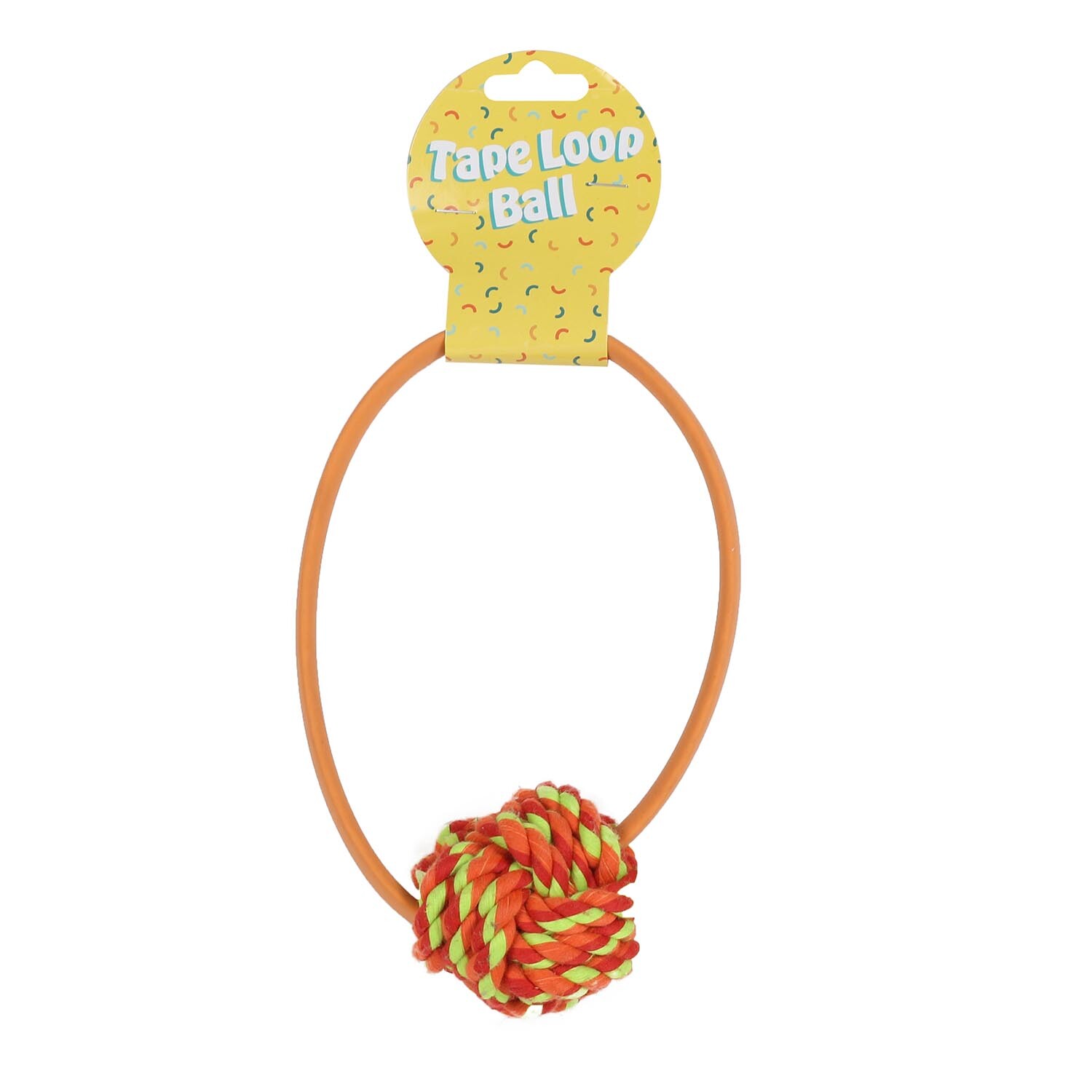 Single TPR Tape Rope Loop Ball Dog Toy in Assorted styles Image 4