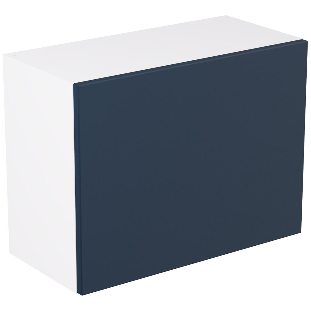 Kitchen Kit Slab Supermatt Blue Single Extractor Wall Kitchen Cabinet Flatpack 600mm Image 1
