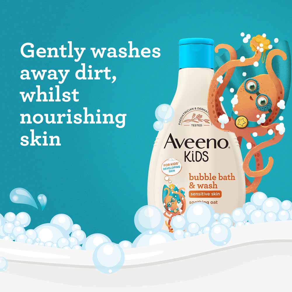 Aveeno Kids Bubble Bath + Wash 250ml Image 4