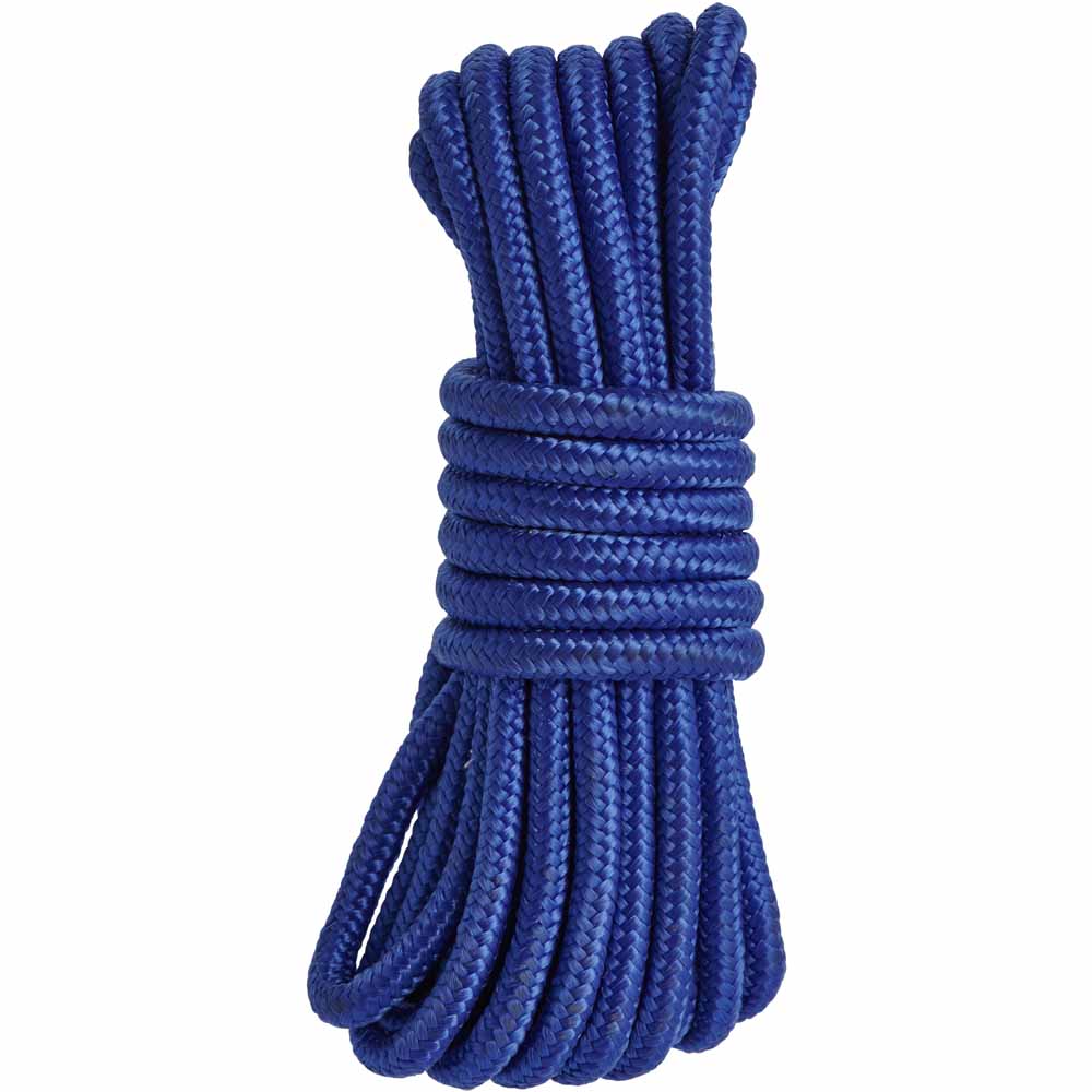 Wilko 6mm x 5m Blue Polypropylene Rope Image 1