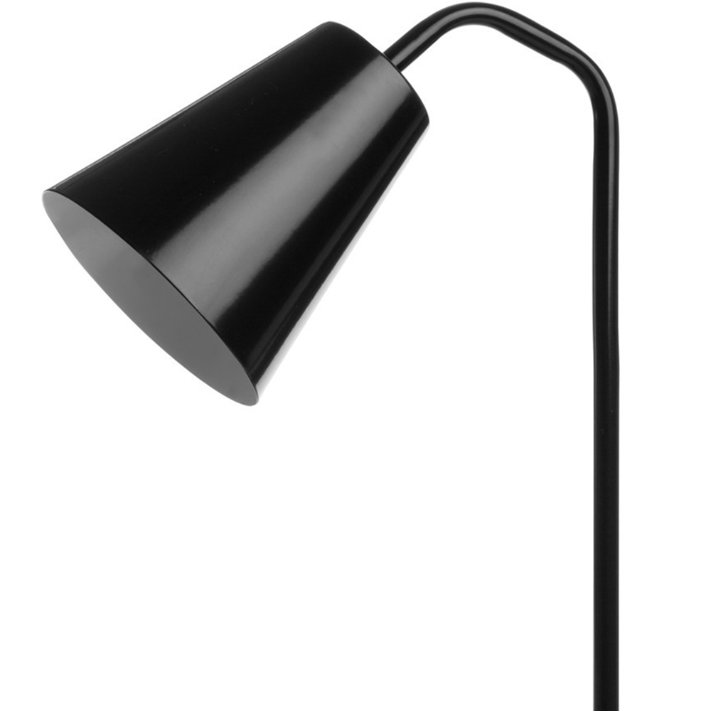 Premier Housewares Black Metal Modern Desk Lamp Image 4