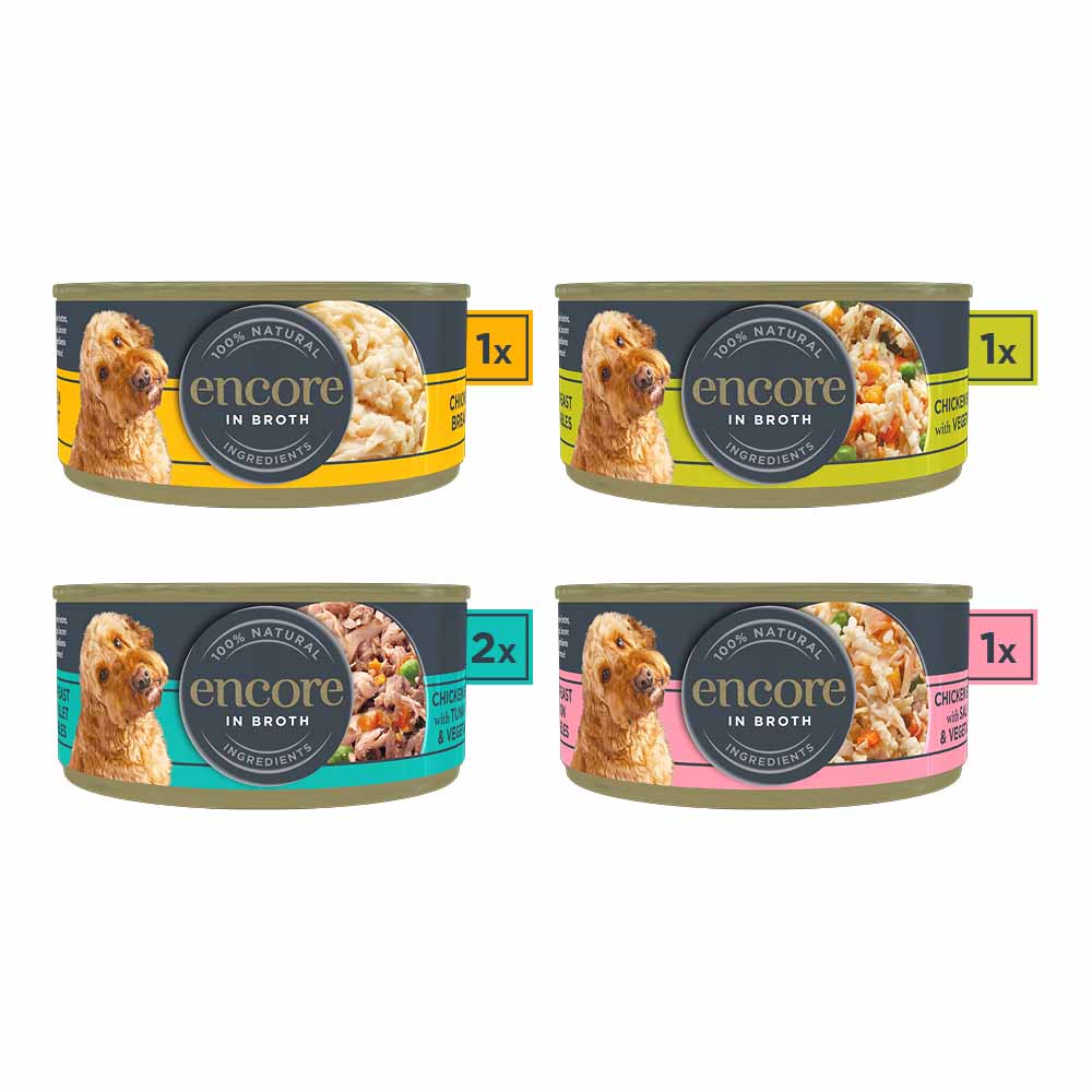 Encore Chicken Selection Dog Food Tin 5 x 156g Image 3
