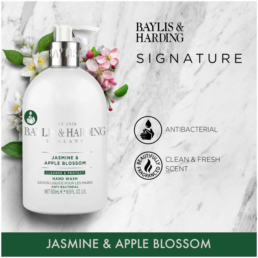 Baylis & Harding Jasmine Anti-Bacterial Hand Wash 500ml Image 3