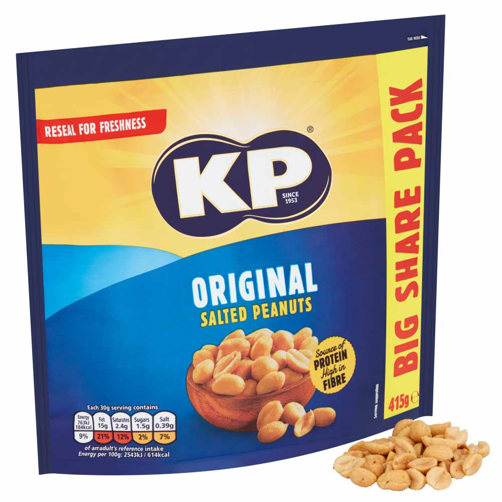 KP Original Salted Peanuts 415g Wilko