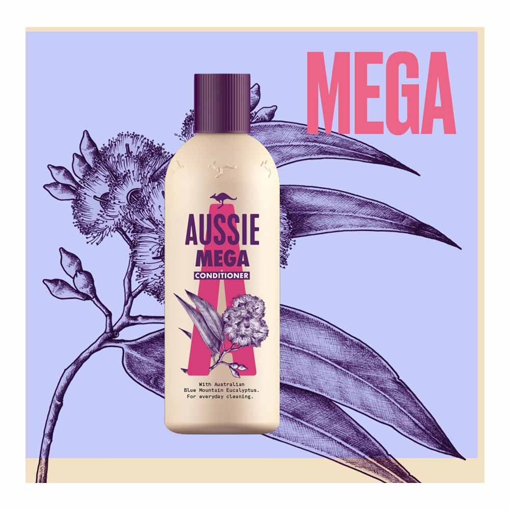 Aussie Mighty Mega Shampoo Case of 6 x 300ml Image 3