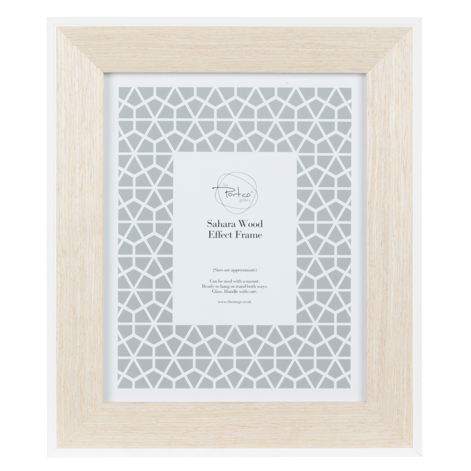 The Port. Co Gallery Sahara White Edge Wood Effect Photo Frame 10 x 8 inch Image 1