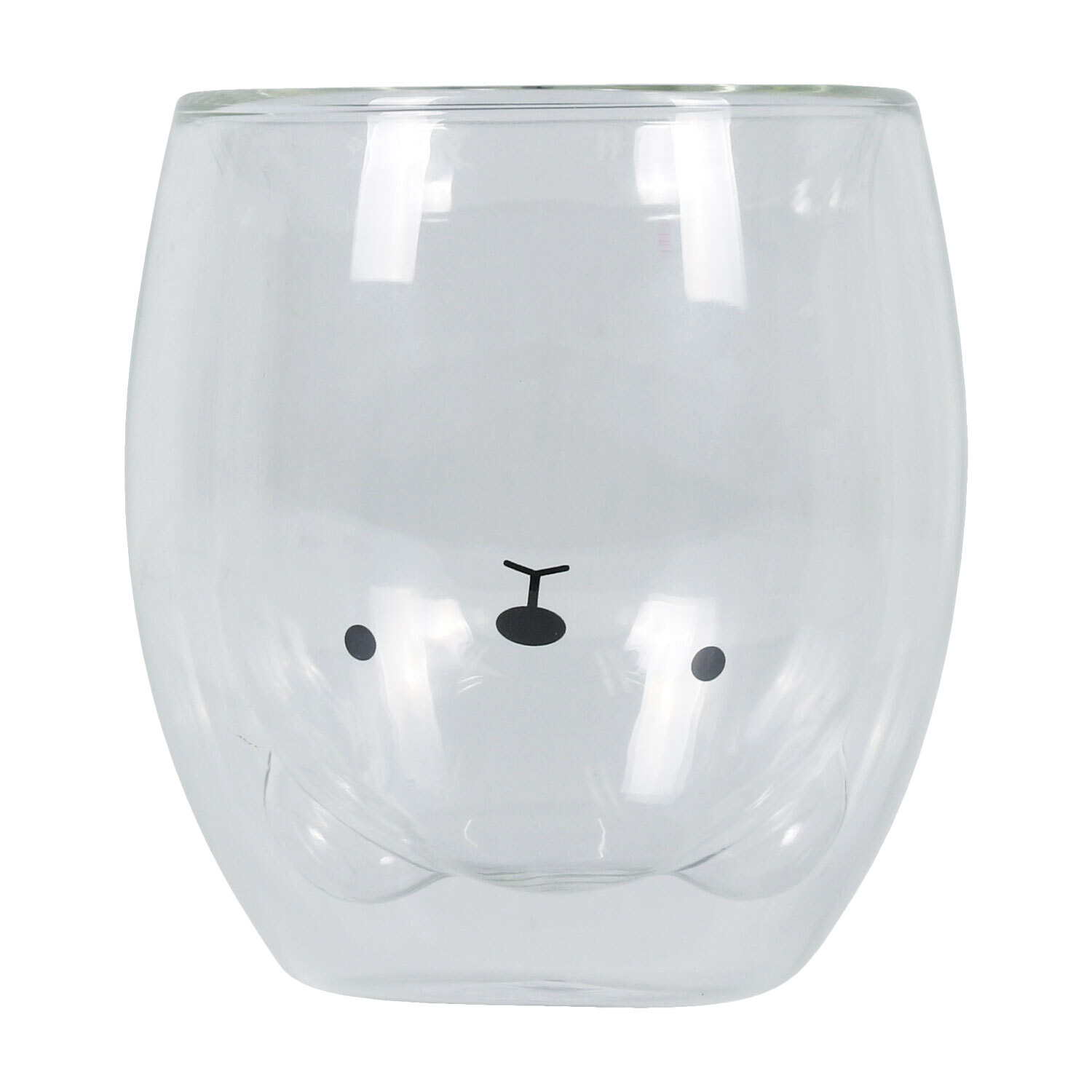 Bear Design Double Walled Insulated Glass Mug Image
