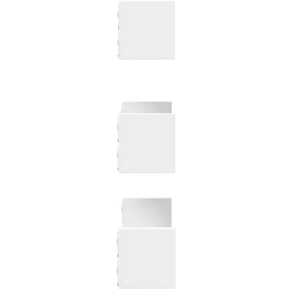 vidaXL Set of 3 White Floating Wall Shelf Image 4