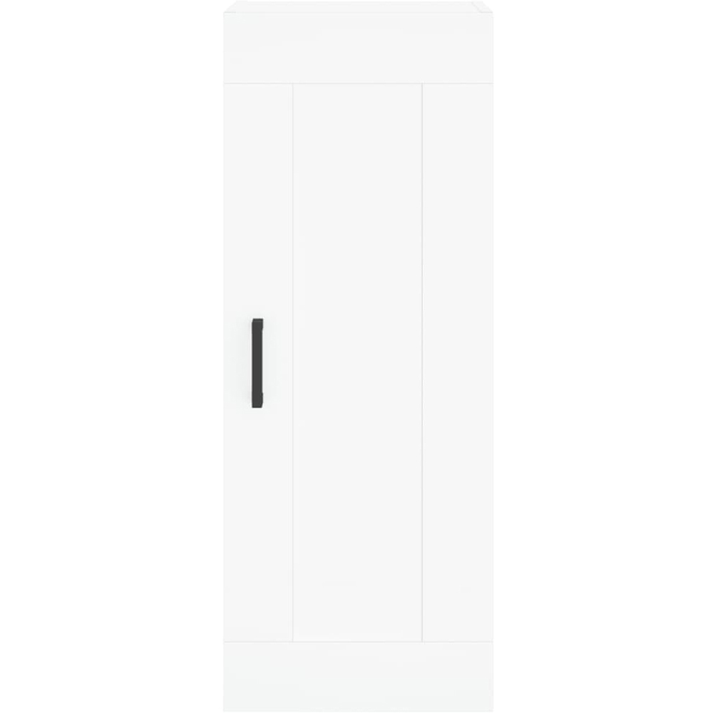 vidaXL Single Door 3 Open Shelf White Slim Highboard Image 7