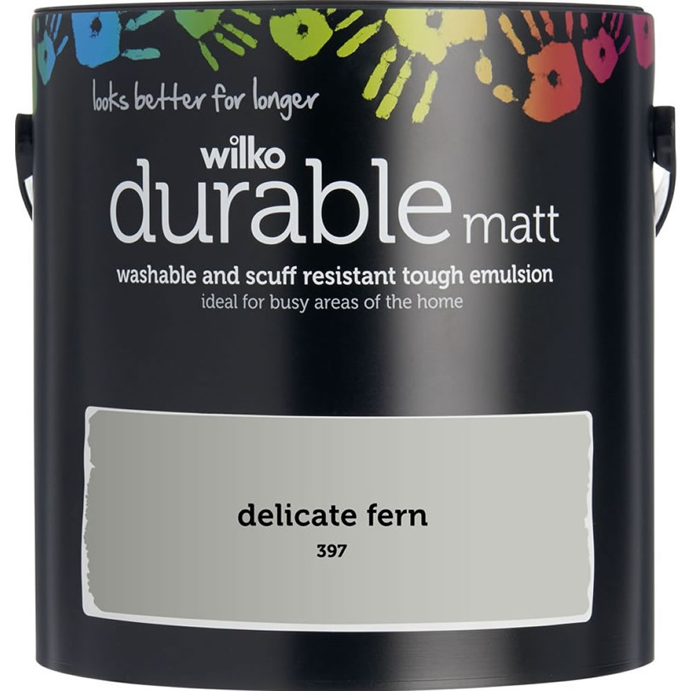 Wilko Durable Delicate Fern Matt Emulsion Paint 2. 5L Image 1