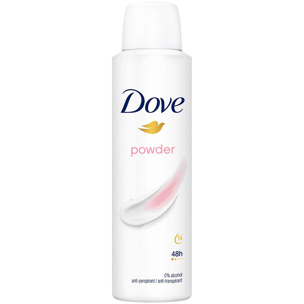Dove Powder Sweat Protection Women Anti-Perspirant Deo 150ml 12 Pack Image 2