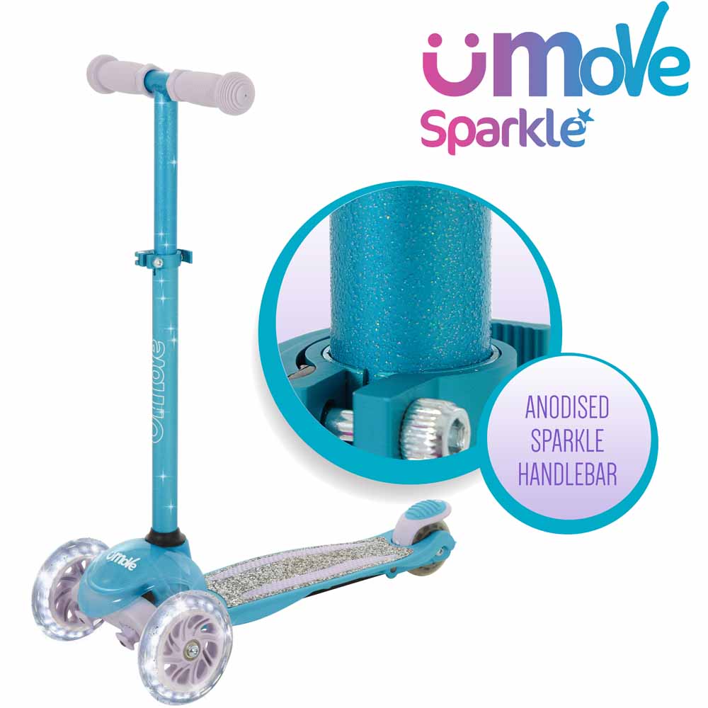 uMoVe Sparkle FLEX Tilt Scooter Teal Image 2