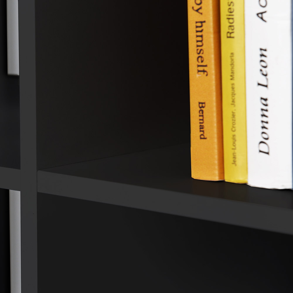 Florence Mauro 15 Shelf Matt Black Bookshelf Image 5