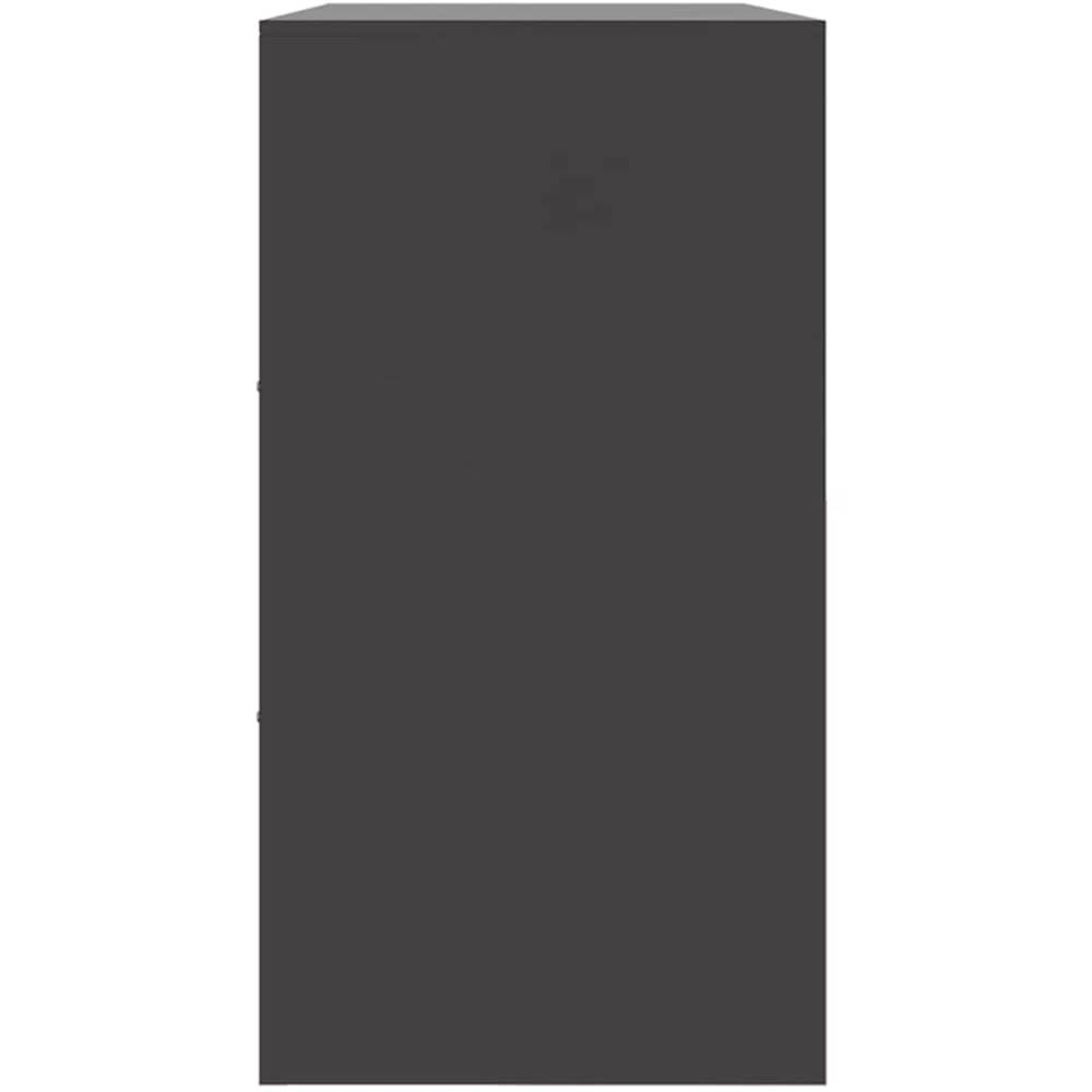 vidaXL 6 Door Black Metal Sideboard Image 7