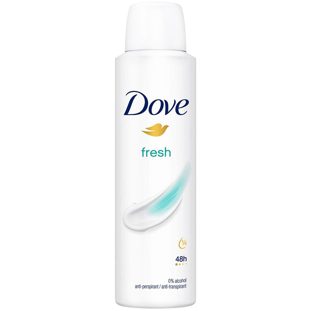 Dove Fresh Sweat Protection Women Anti-Perspirant Deo 150ml 12 Pack Image 2