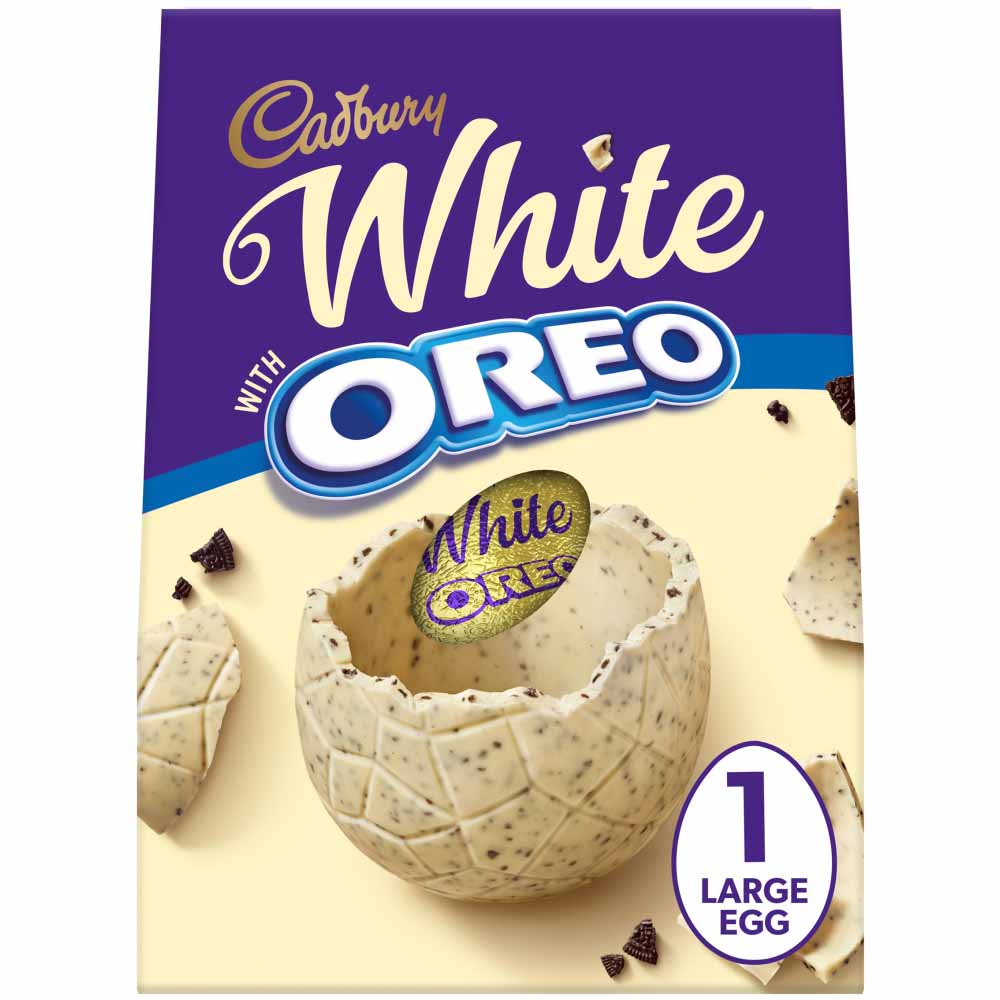 Cadbury White Chocolate Oreo Easter Egg Large 220g Image 1