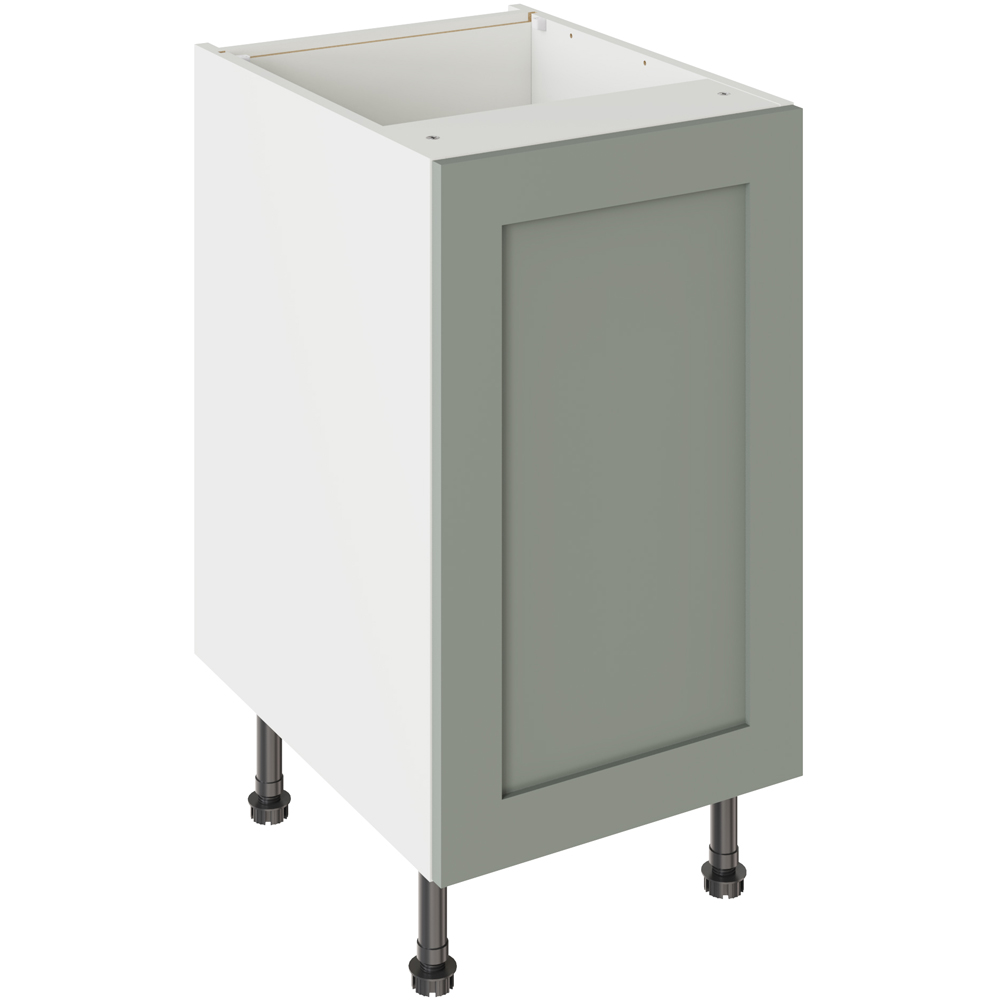 Kitchen Kit Shaker Matt Sage Green Base Kitchen Cabinet Flatpack 450mm Image 1