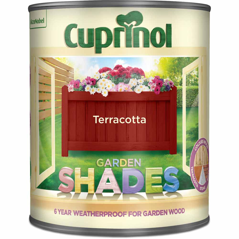 Cuprinol Garden Shades Terracotta Wood Paint 1L Image 2