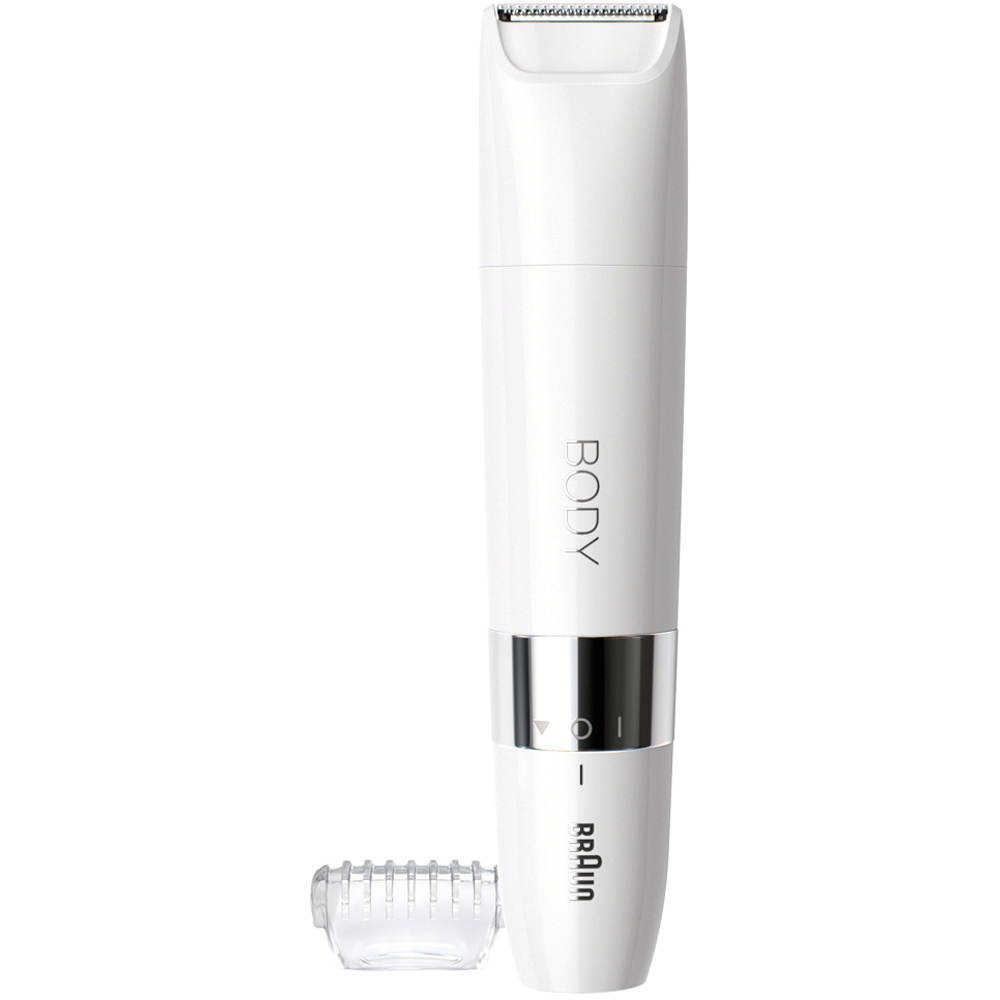 Braun White Waterproof Electric Body Hair Mini Trimmer Image 2