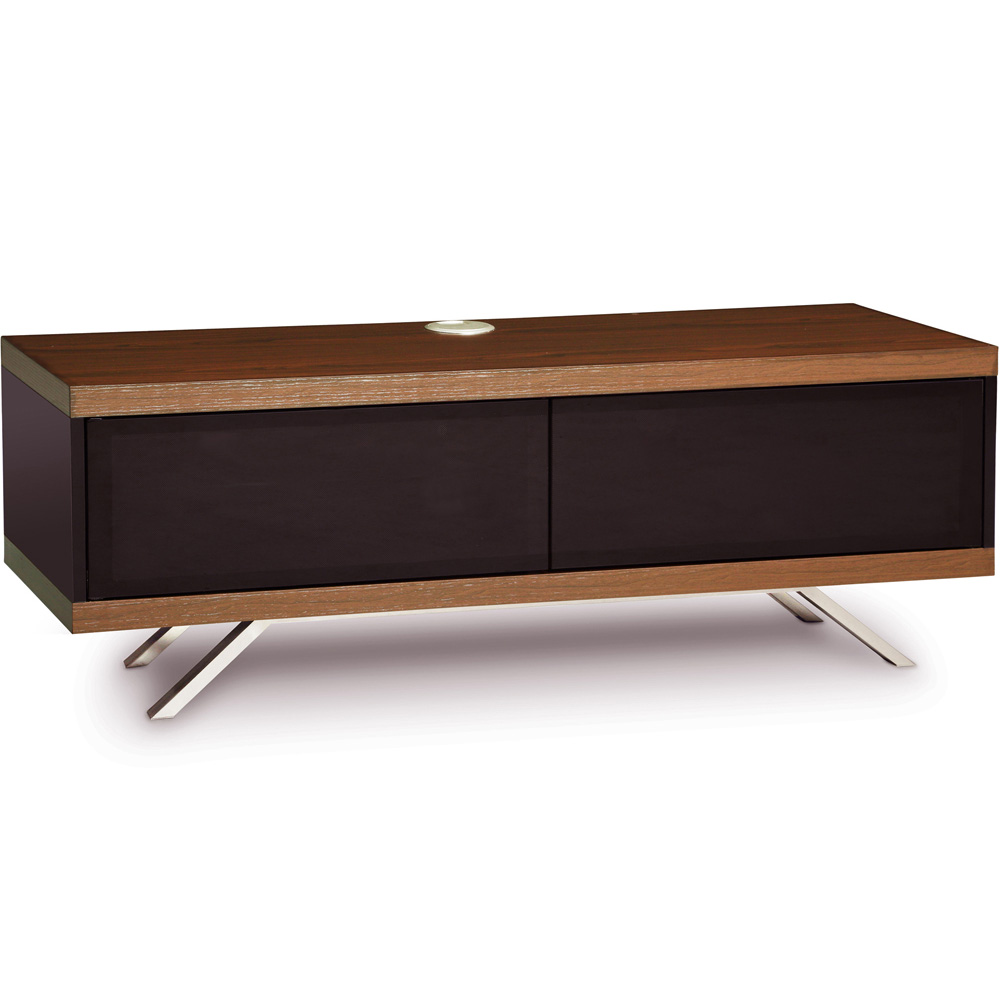 MDA Designs Tucana 1200 Hybrid 2 Drawer Walnut TV Cabinet Image 2