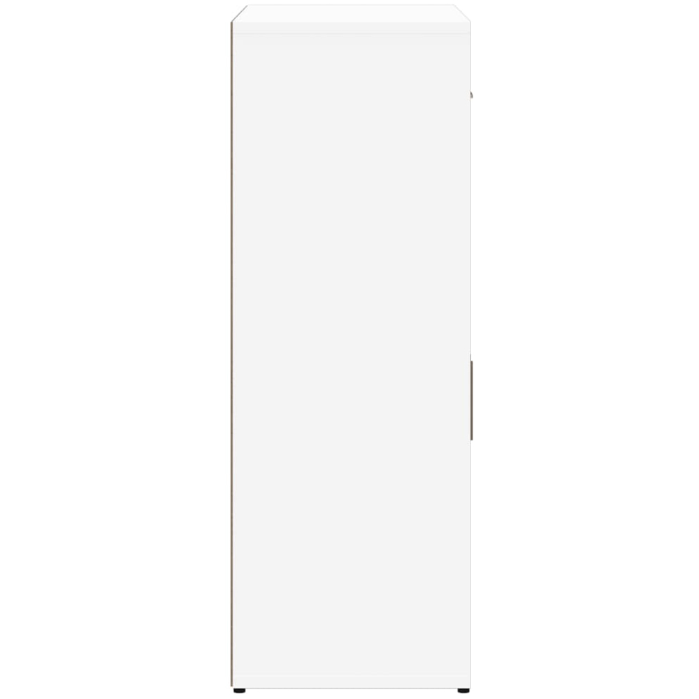 vidaXL 2 Door Single Drawer White Sideboard 2 Piece Image 6