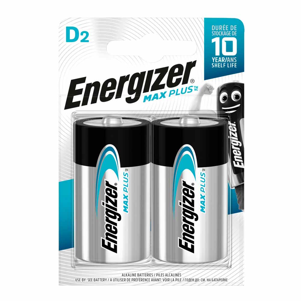 Energizer MaxPlus Batteries D 2 Pack Image 1