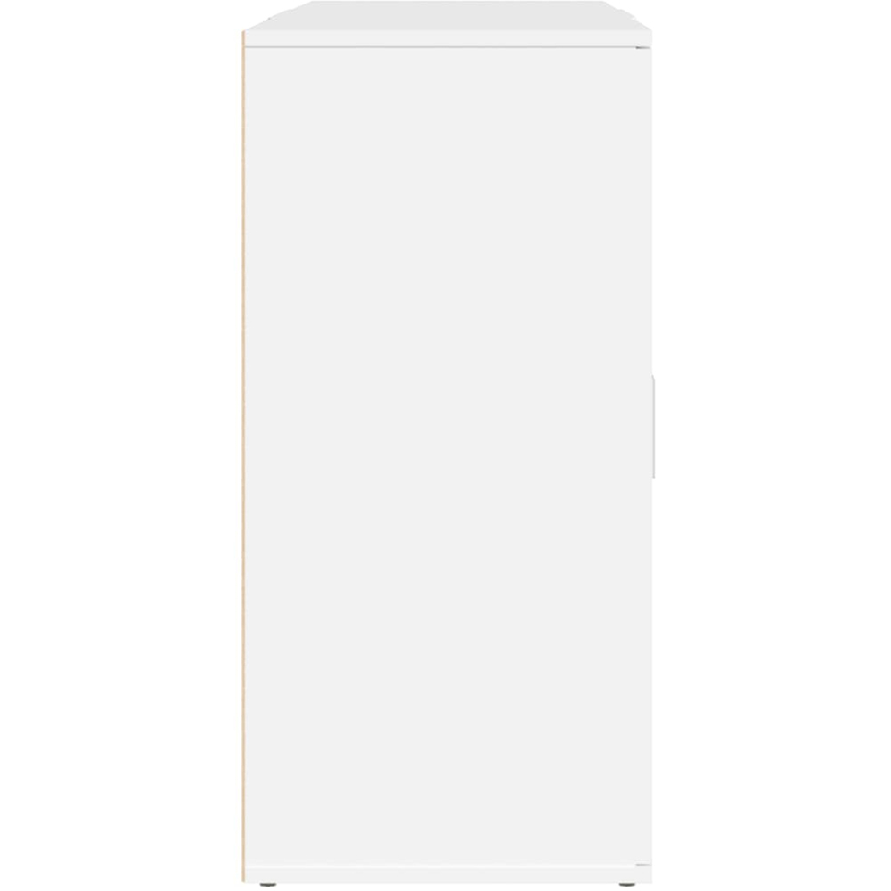 vidaXL 4 Door 4 Drawer White Sideboard 3 Piece Image 4