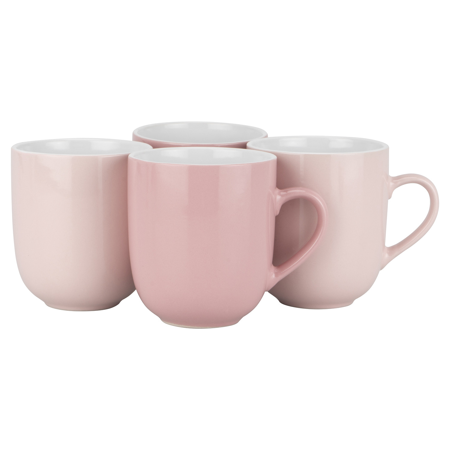 Pink Contrasting Coloured Mugs 370ml 4 Pack Image 1
