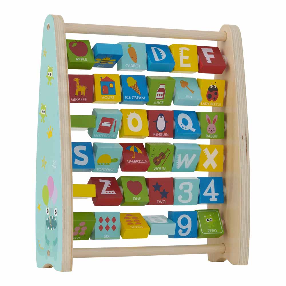 Wilko Wooden Alphabet and Number Abacus Image 2
