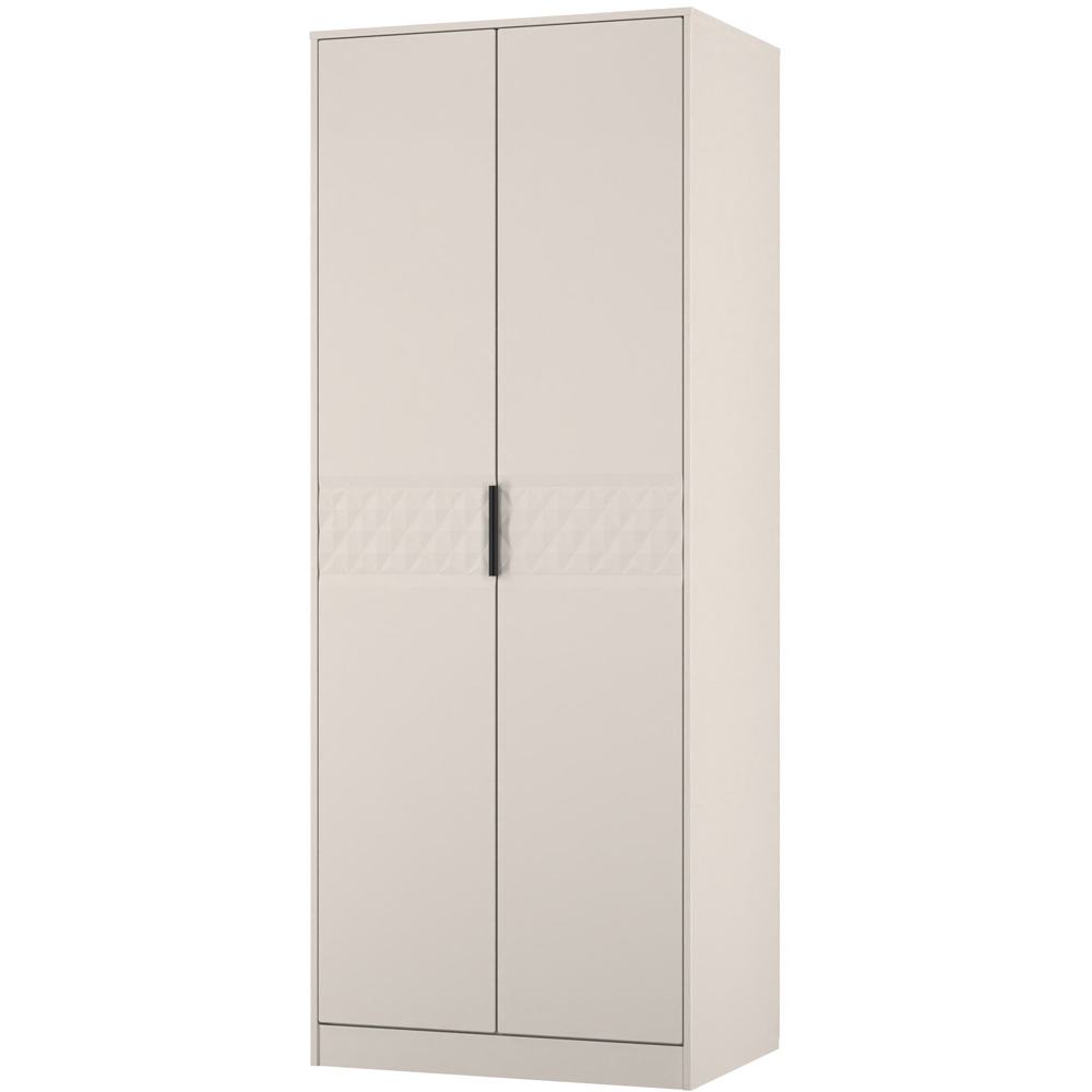 Crowndale Harlequin 2 Door Kashmir Matt Tall Wardrobe Ready Assembled Image 2