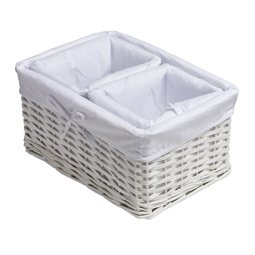 Wilko White Baskets Set of 3 Image 5