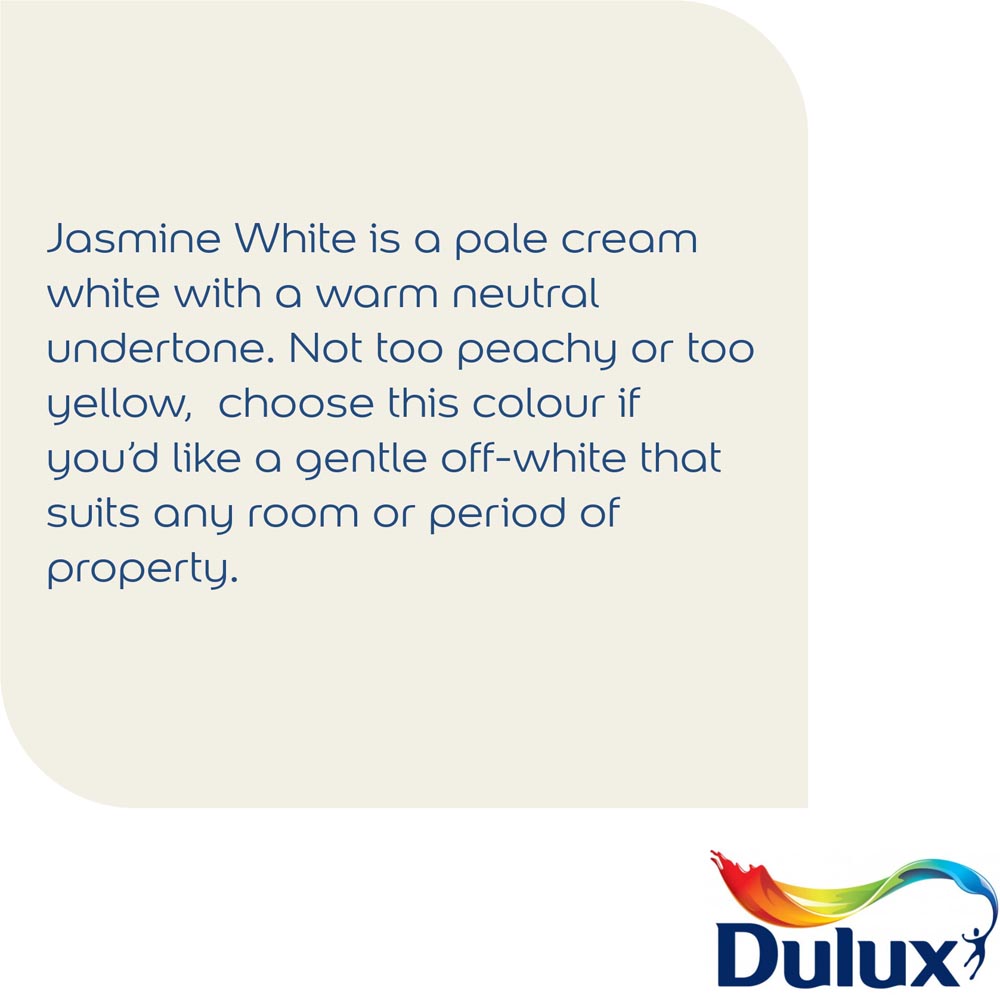 Dulux Jasmine White Matt Emulsion Paint Tester Pot 30ml Image 2