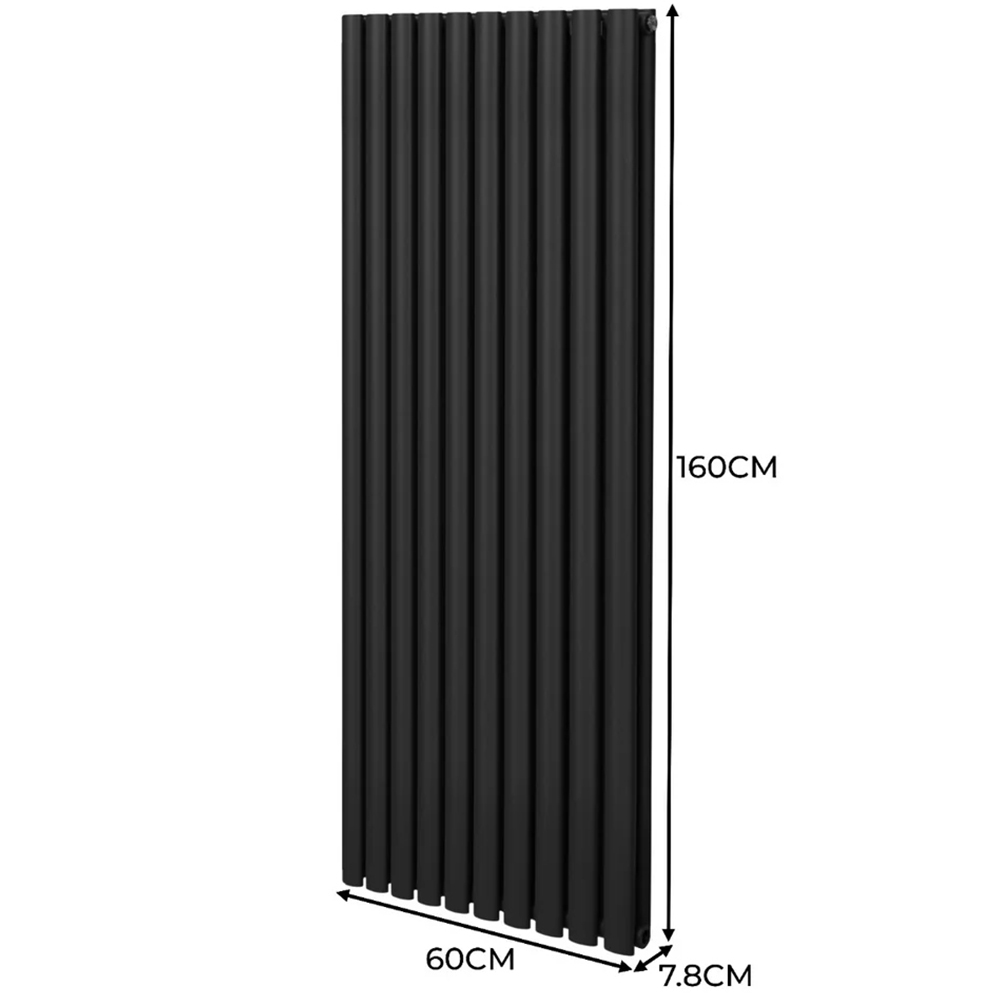 Monster Shop 6691BTU Black Oval Column Radiator and Valves 1600 x 600mm Image 6
