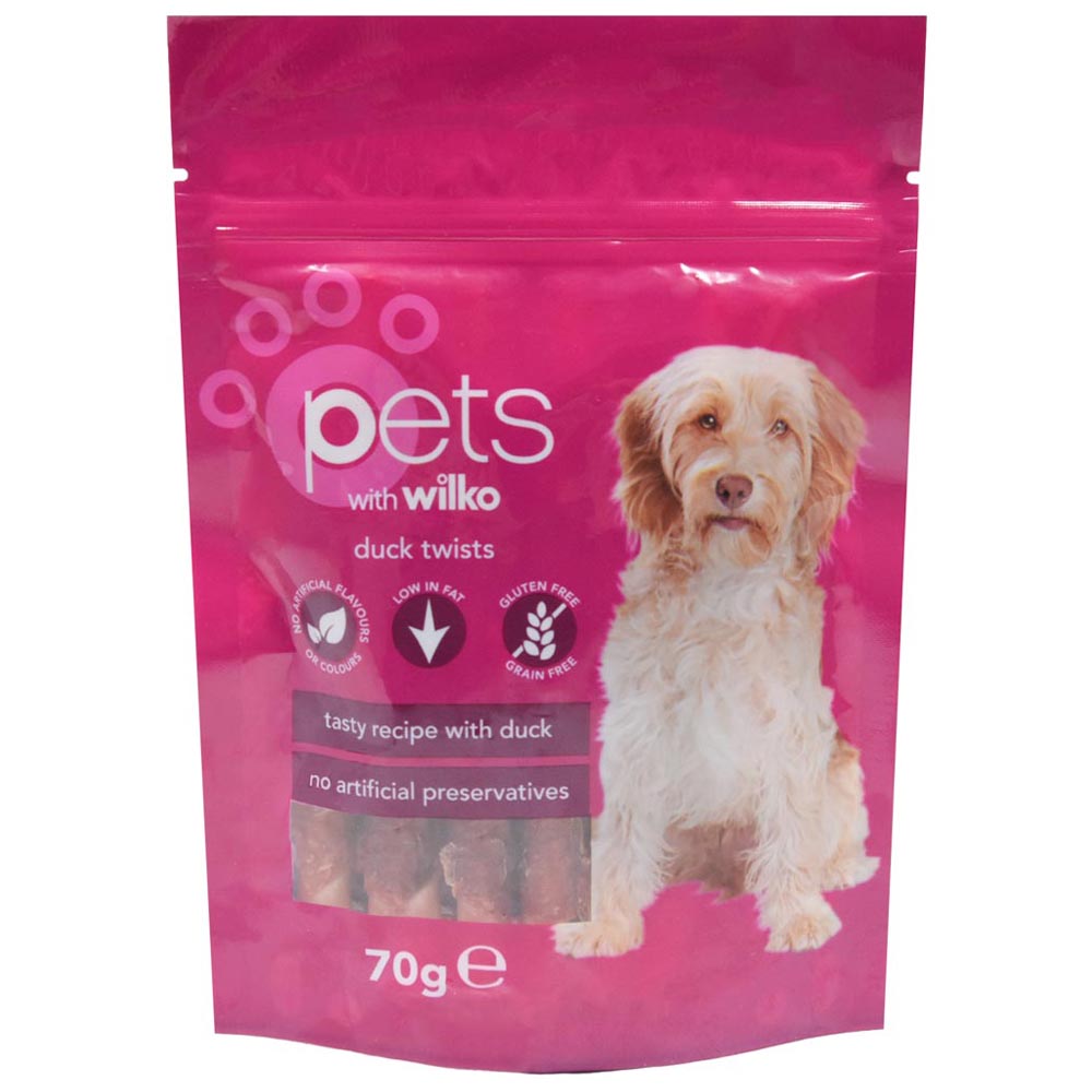 Wilko Duck Twists Dog Treats 70g Image 1