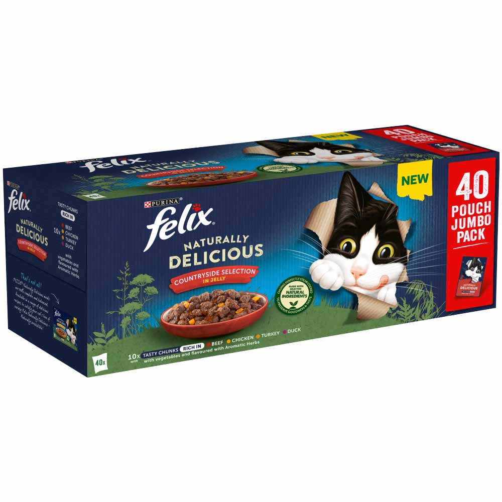 Felix Naturally Delicious Countryside Selection in Jelly Wet Cat Food 40 x 80g Image 2