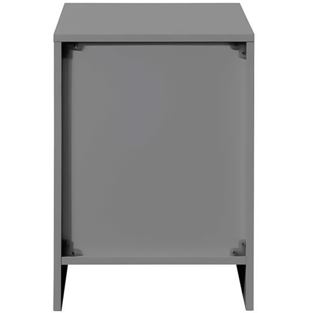 Oslo 2 Drawer Grey Bedside Table Image 6