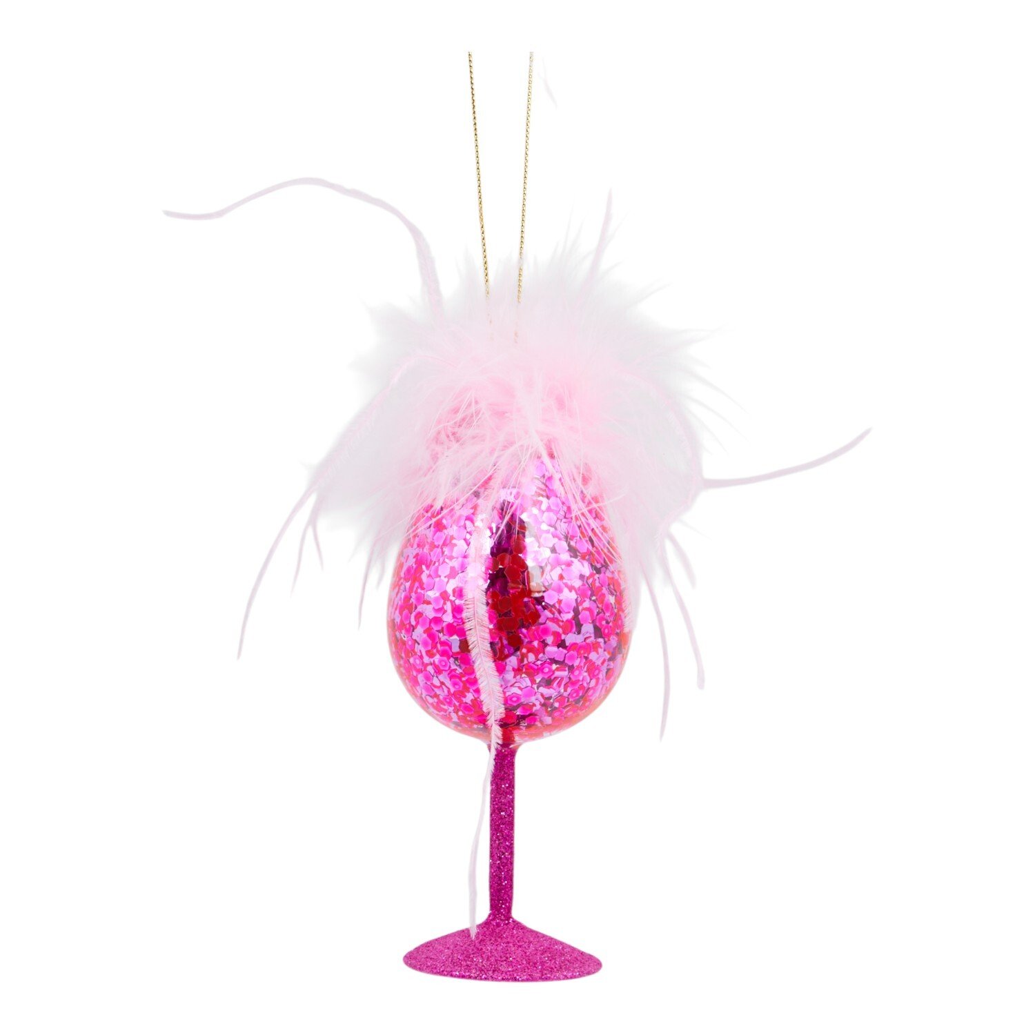Feather Wine Glass Hanging Decoration Image 3