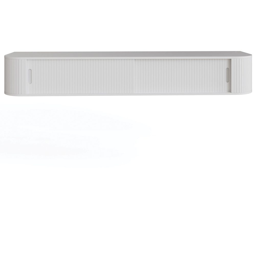 GFW Mateo 2 Sliding Door White Wall-Mounted LED TV Unit Image 4