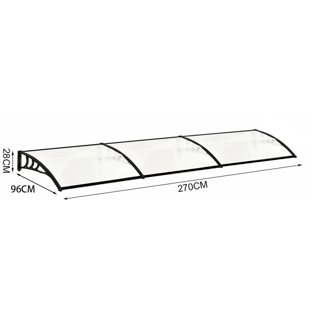 Living and Home Window Door Awning Canopy with Brackets 270cm Image 7