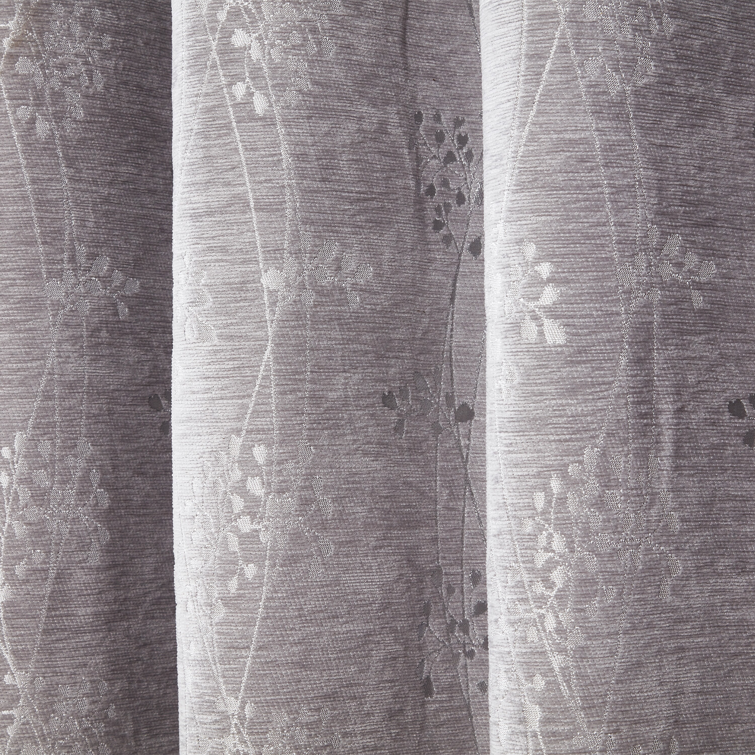 Grace Chenille Curtain Grey 168cm 183cm Image 4
