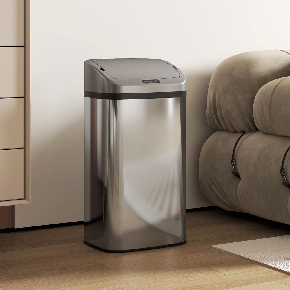 HOMCOM Stainless Steel Sensor Kitchen Bin 48L Image 2
