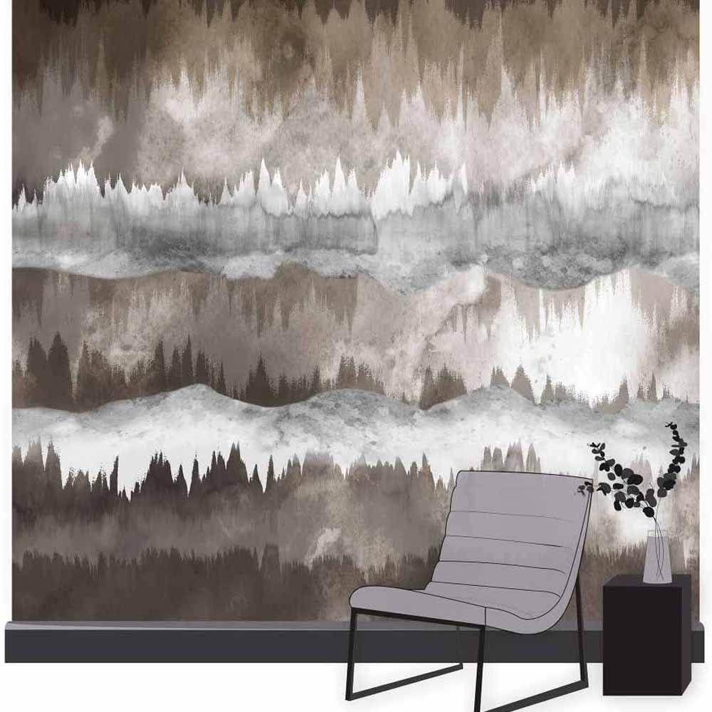 Art For The Home The Horizon Taupe Wall Mural Image 1