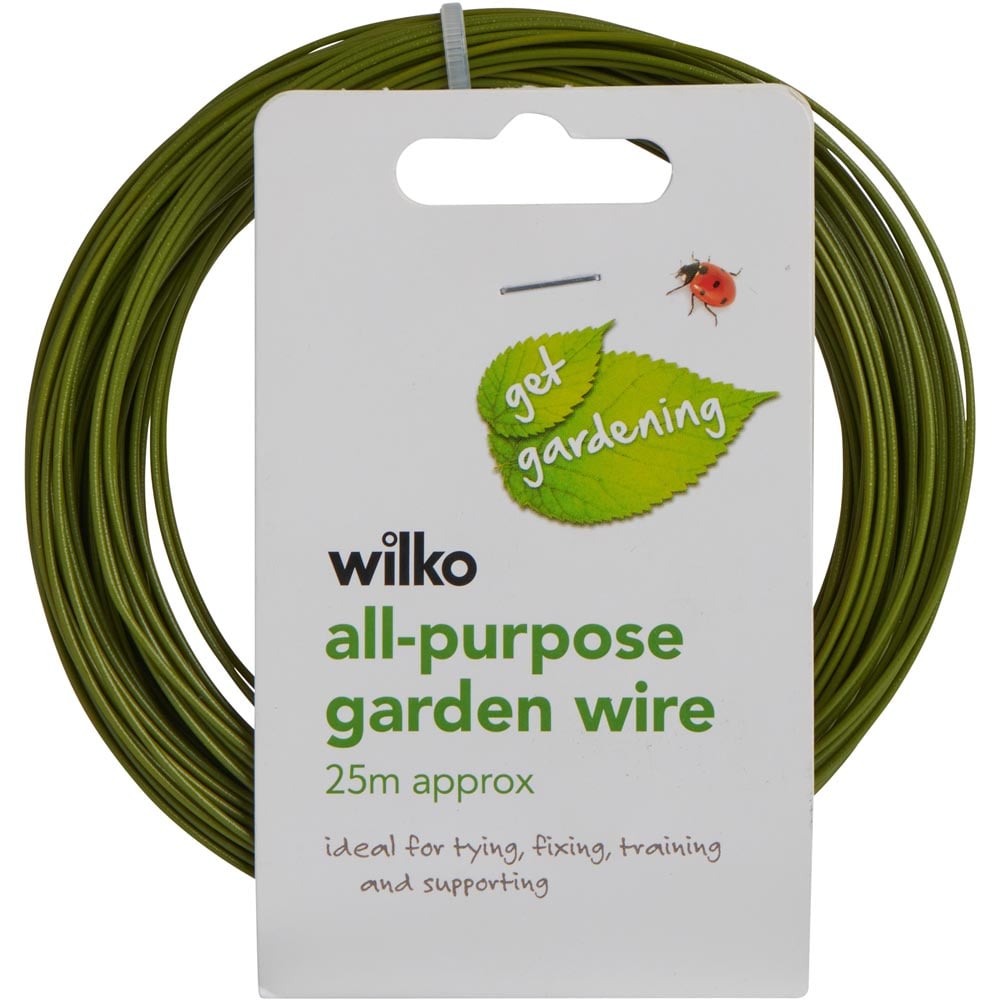 Wilko 1.2mm x 25m Garden Wire Green Image 1