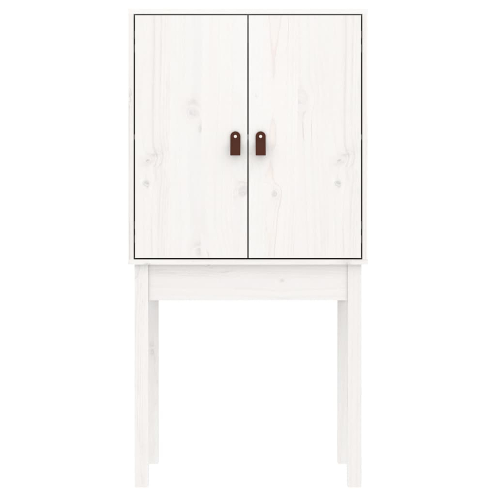 vidaXL 2 Door White Pine Wood Highboard Image 3