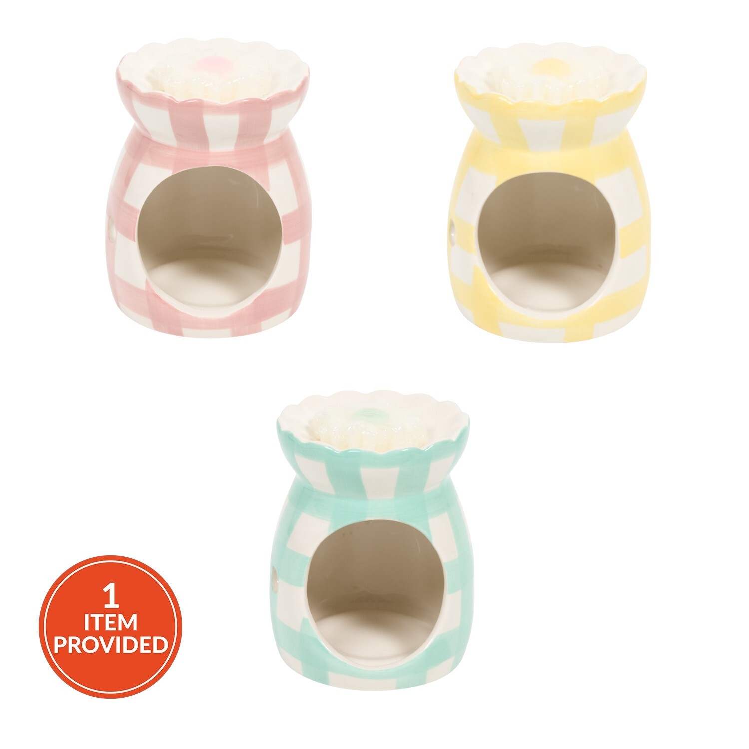 Gingham Wax Burner Set Image 1