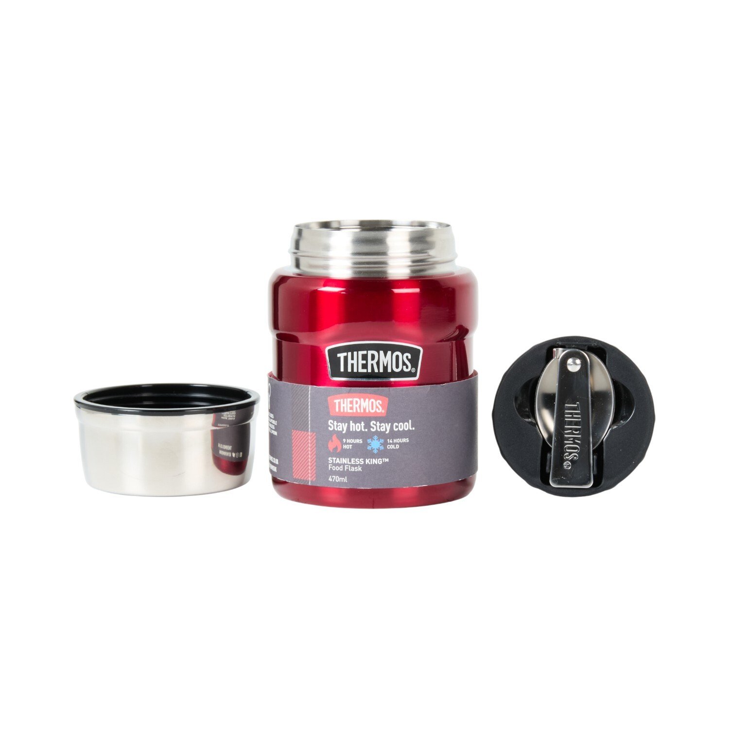 Thermos Stainless Steel King Food Flask Red Image 4