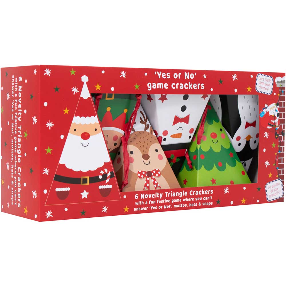 Pack of 6 Novelty Triangle Crackers - Multicolour Image 2