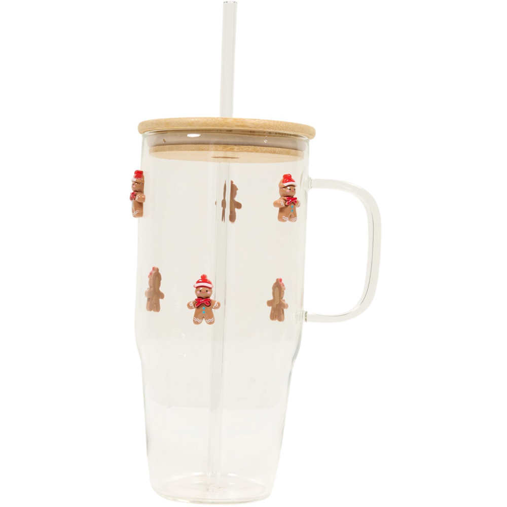 Christmas Icon Jumbo Drinking Jar with Straw Image 7