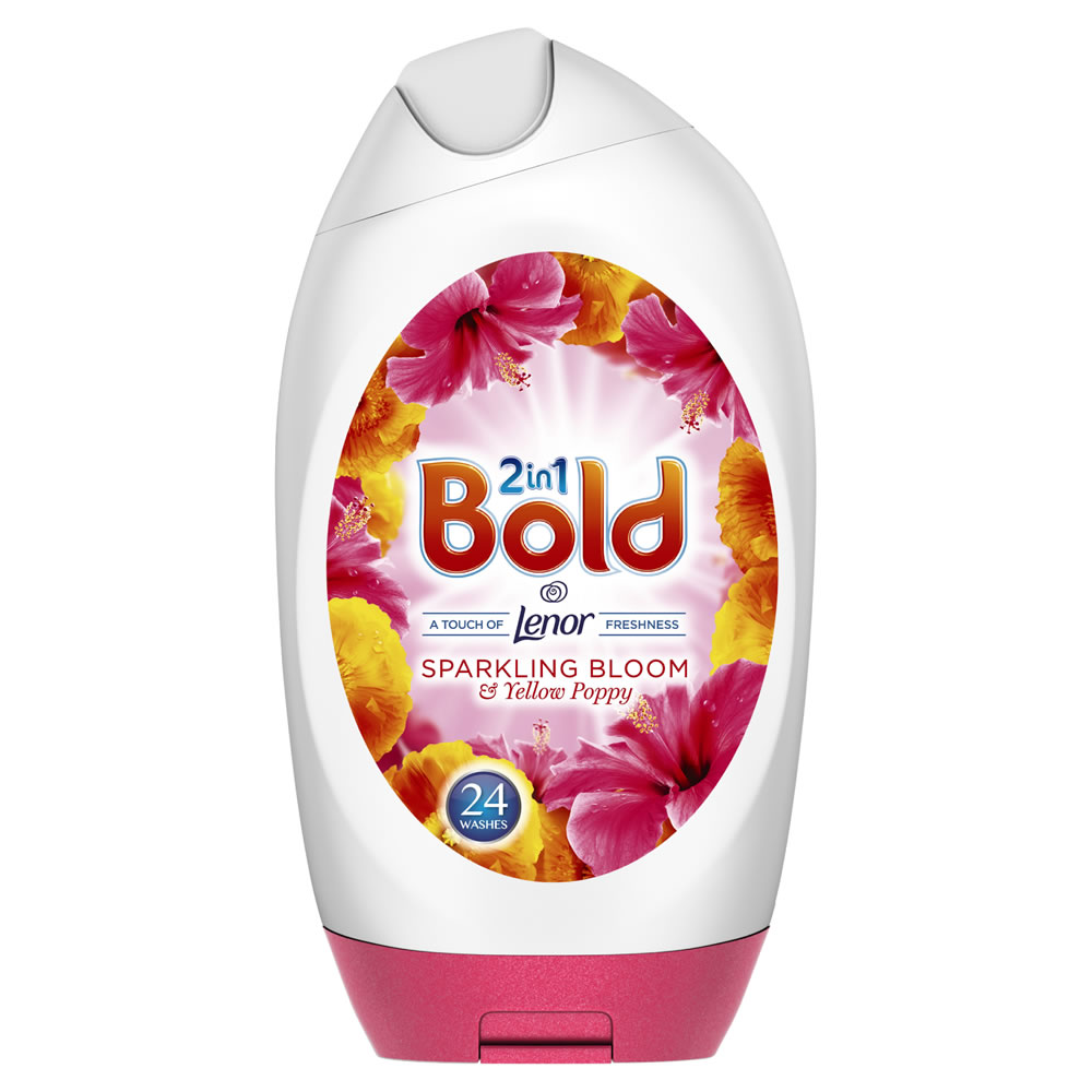 Bold Gel With Lenor Sparkling Bloom and Yellow Poppy 24 Washes 888ml Image